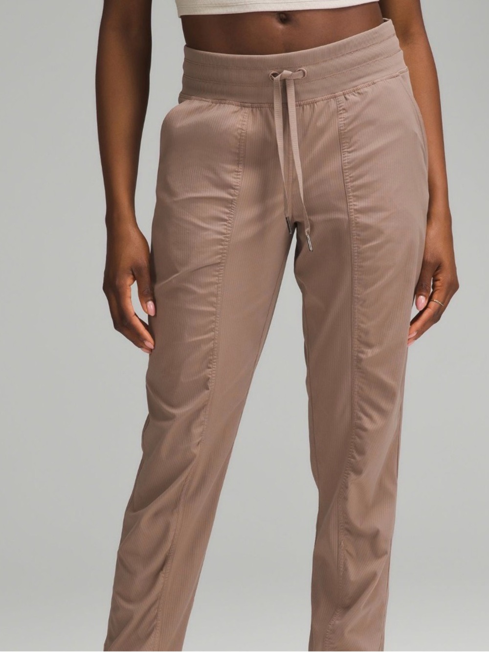 lululemon athletica Taupe Drawstring Track Pants